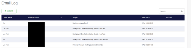 email log