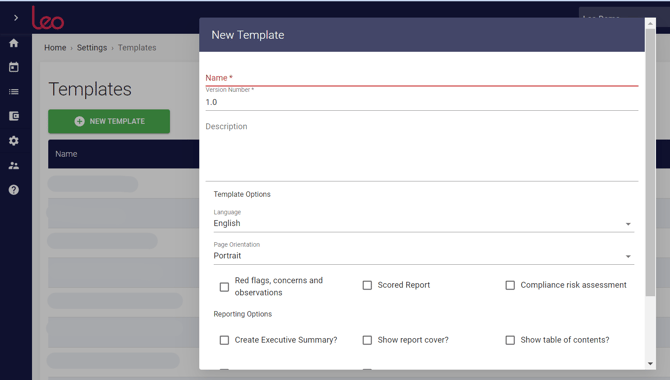 template editor creation